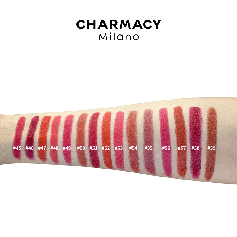 CHARMACY Waterproof Durable Easy To Wear Lipstick Natural Matte Red Velvet Lip Stick Lip Coloring Makeup Women Beauty Cosmetics