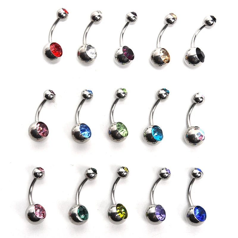 5-12pc/Set Cute Dangle Belly Ring Pack 14G Navel Piercing Bulk Sexy Belly Ring Set Belly Button Ring Lot Pircing Ombligo Jewelry