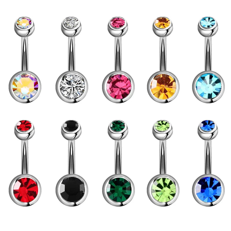 5-12pc/Set Cute Dangle Belly Ring Pack 14G Navel Piercing Bulk Sexy Belly Ring Set Belly Button Ring Lot Pircing Ombligo Jewelry