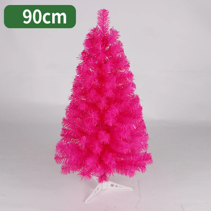 mini sapin de Noël artificiel rose rouge