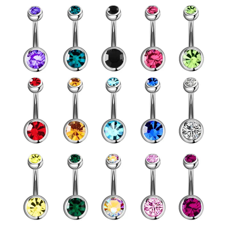 5-12pc/Set Cute Dangle Belly Ring Pack 14G Navel Piercing Bulk Sexy Belly Ring Set Belly Button Ring Lot Pircing Ombligo Jewelry