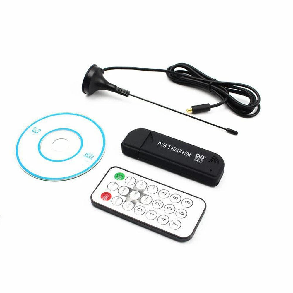 IR Remote Digital satellite USB TV Stick DAB FM DVB-T RTL2832 FC0012 SDR RTL-SDR Dongle Stick Digital TV Tuner Receiver