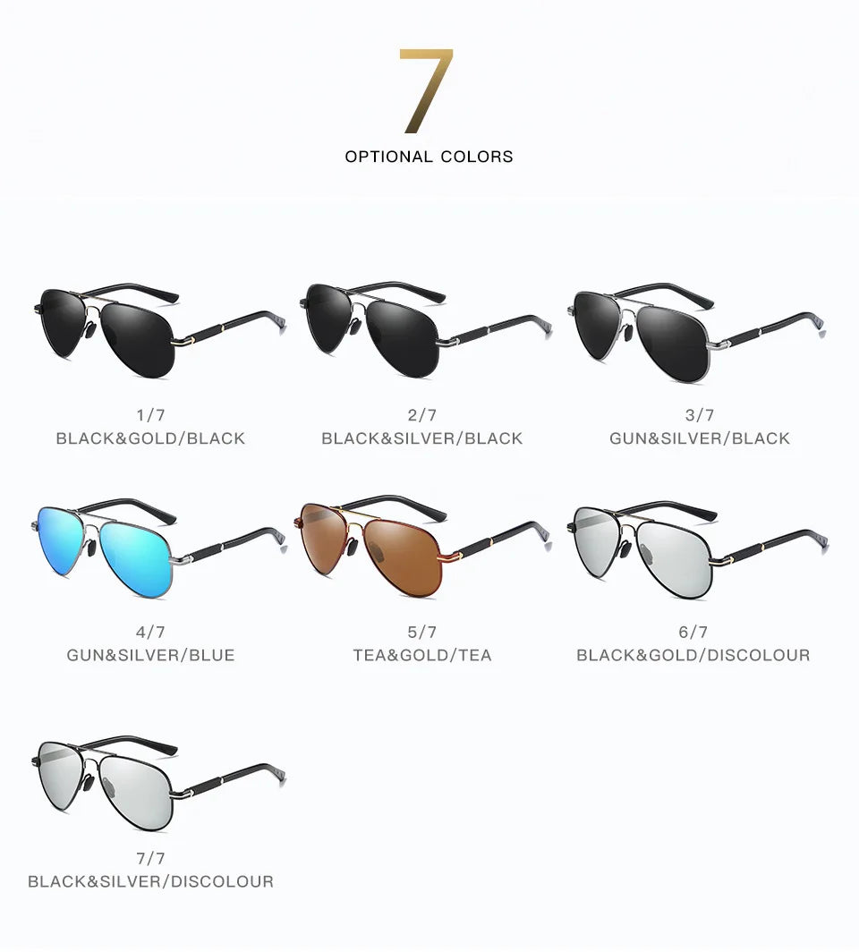 2022 neue Trend Qualität Titan Legierung Sonnenbrille Polarisierte Männer Photochrome Sonnenbrille Frauen Pilot Spiegel Shades Oculos De Sol