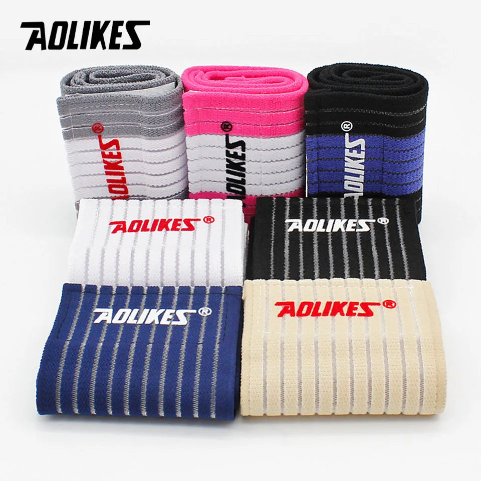 AOLIKES 1PCS Elastic Sport Bandage Wristband hand Gym Support wrist brace Wrap Tennis Cotton Weat band Fitness Powerlifting