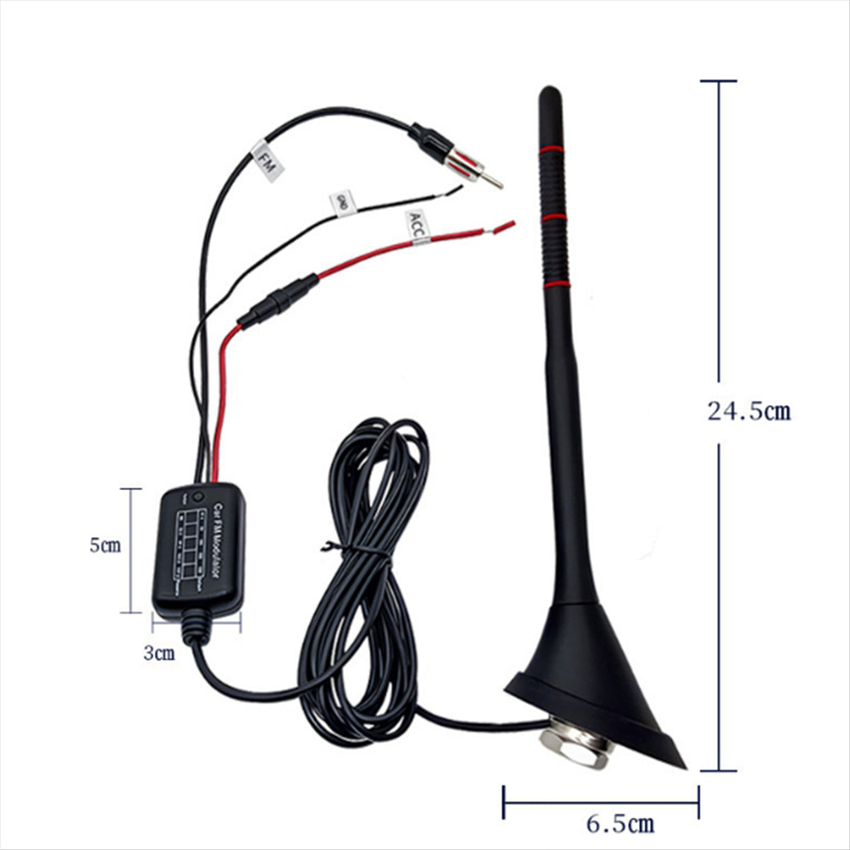 Car DAB+GPS+FM Antenna Car Active Radio Antenna with Bluetooth Modulator Waterproof Dustproof Universal Antenna