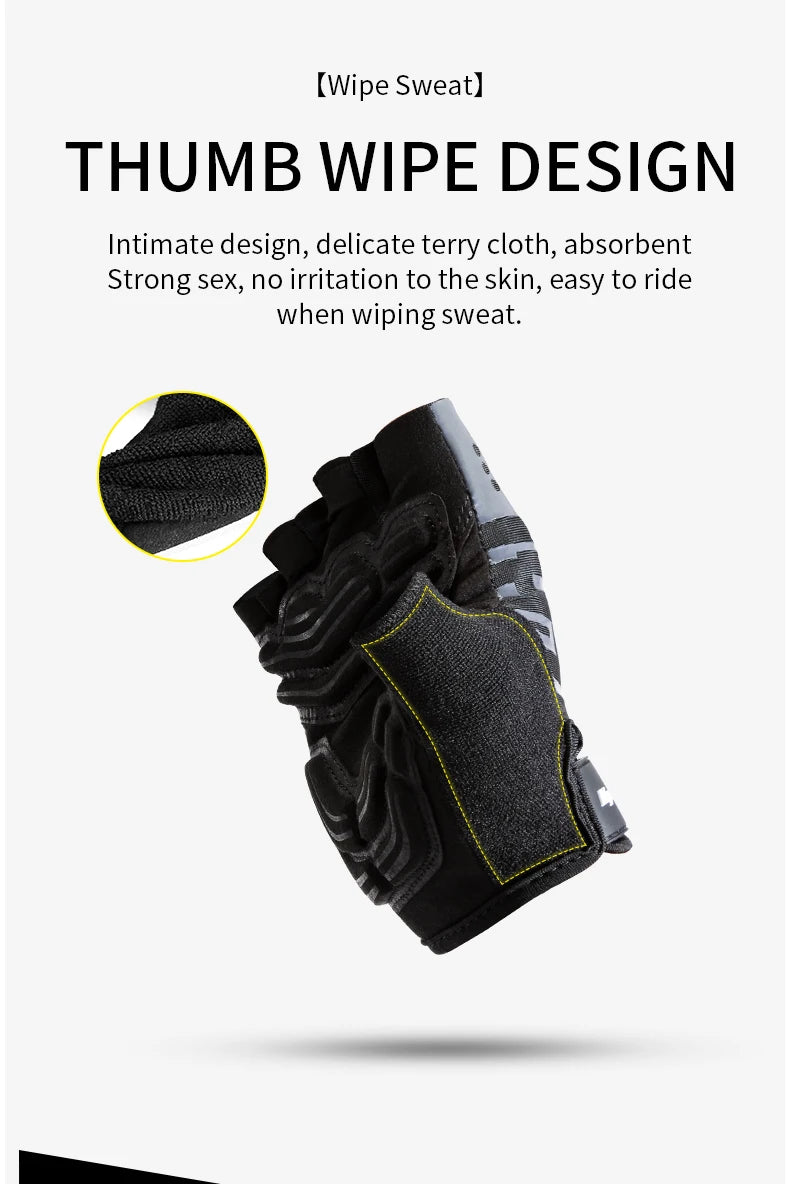 Gants de cyclisme de sport Gants de vélo à demi-doigts - Gants de vélo de montagne pour hommes et femmes Gants de vélo VTT Entraînement