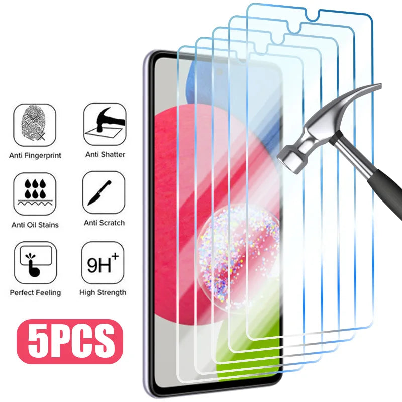 5PCS Schutz Glas für Samsung Galaxy A13 A52S A53 A33 A32 A22 5G Screen Protector für Samsung A54 A51 a52 A50 A72 A71 Glas