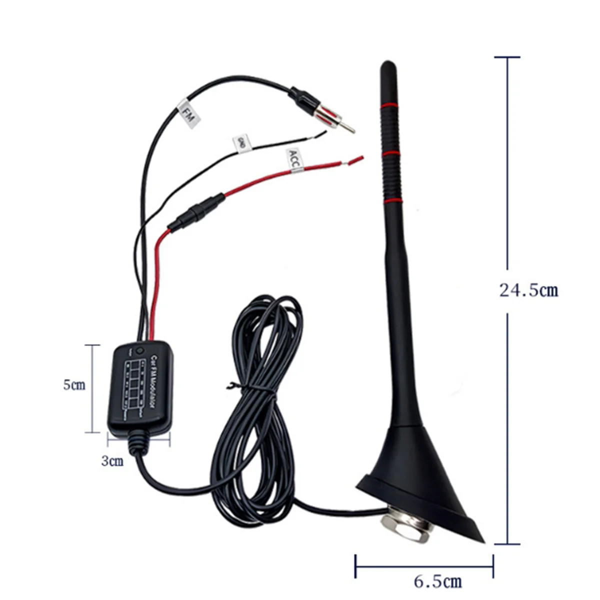 Car DAB+GPS+FM Antenna Car Active Radio Antenna with Bluetooth Modulator Waterproof Dustproof Universal Antenna