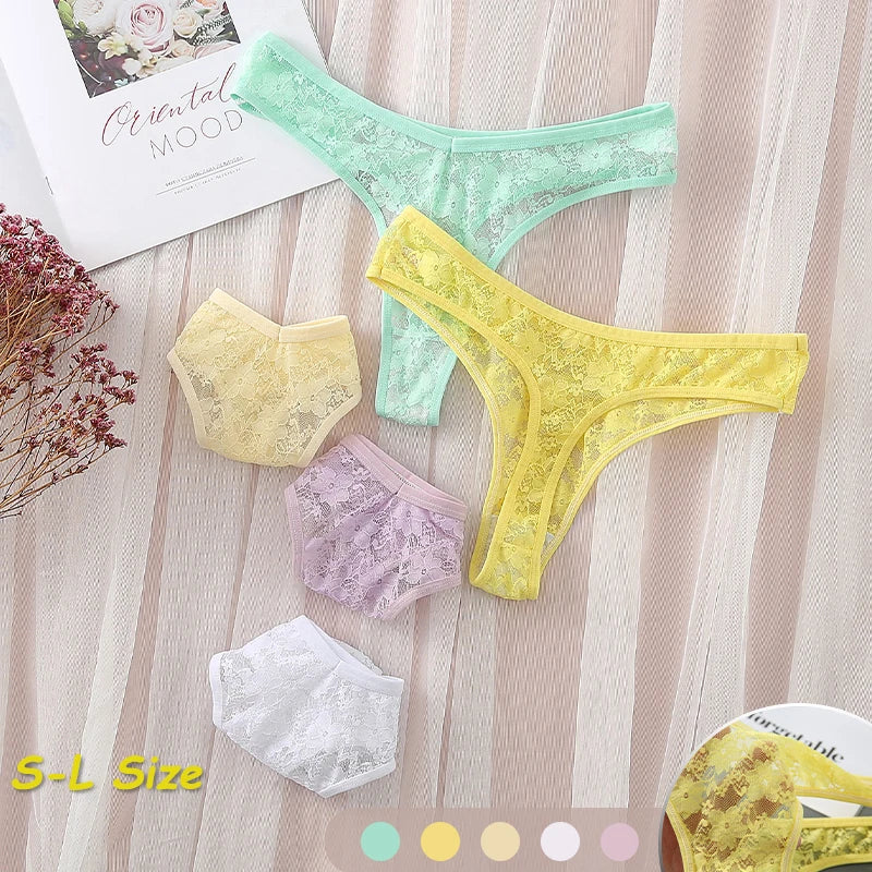 Sexy Transparent Women's Panties Cool Breathable Summer G-string Comfortable Low Waisted Underwear Cute Tangas Girl Lingerie