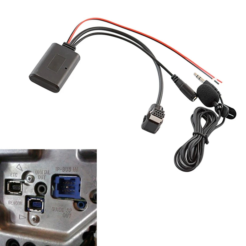 2X Auto Bluetooth 5.0 Aux Kabel Mikrofon Freisprecheinrichtung Handy Kostenloser Anruf Adapter Für Pioneer Radio IP-BUS P99 P01