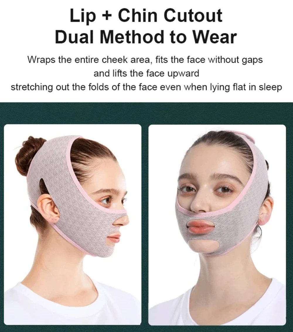 Kinn-Wangen-Schlankheitsbandage, V-Shaper, Schönheits-Facelifting, Sculpting, Schlafmaske, wiederverwendbarer Gesichts-V-Linien-Shaping-Werkzeuggürtel