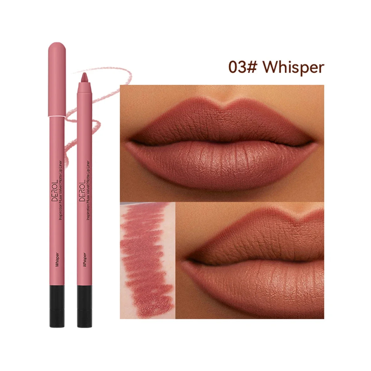 Wasserfester Lipliner-Stift, sexy rot, matt, Konturtönung, Lipliner, langanhaltend, Antihaft-Becher, Nude-Lippenstift, Lippen-Make-up, Kosmetik