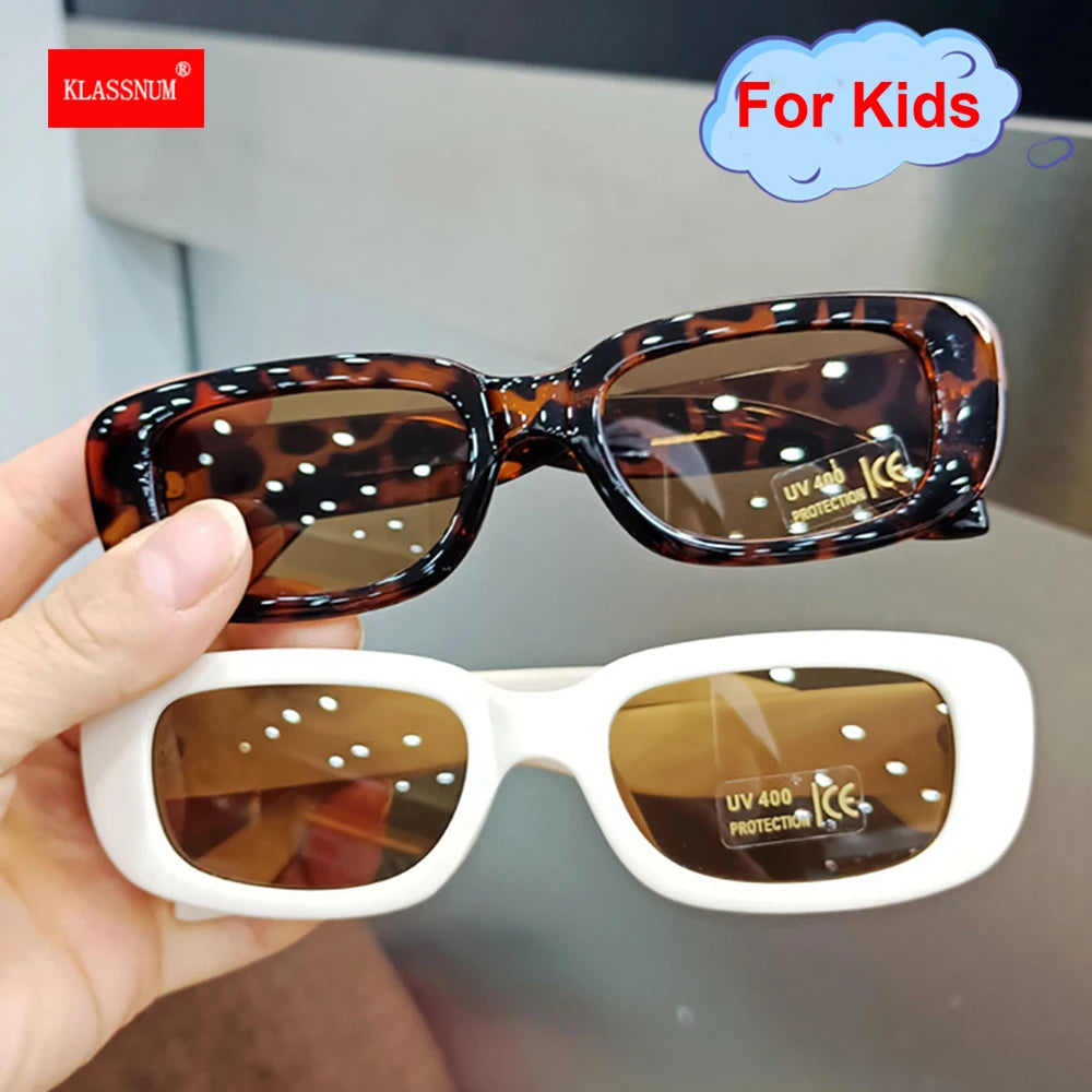 Trendy Sonnenbrillen für Kinder 2024 Kinder Sonnenbrille Rechteckiger Rahmen Baby Mädchen Jungen Kinderbrille UV400 Brillen 2-8 Jahre Brillen