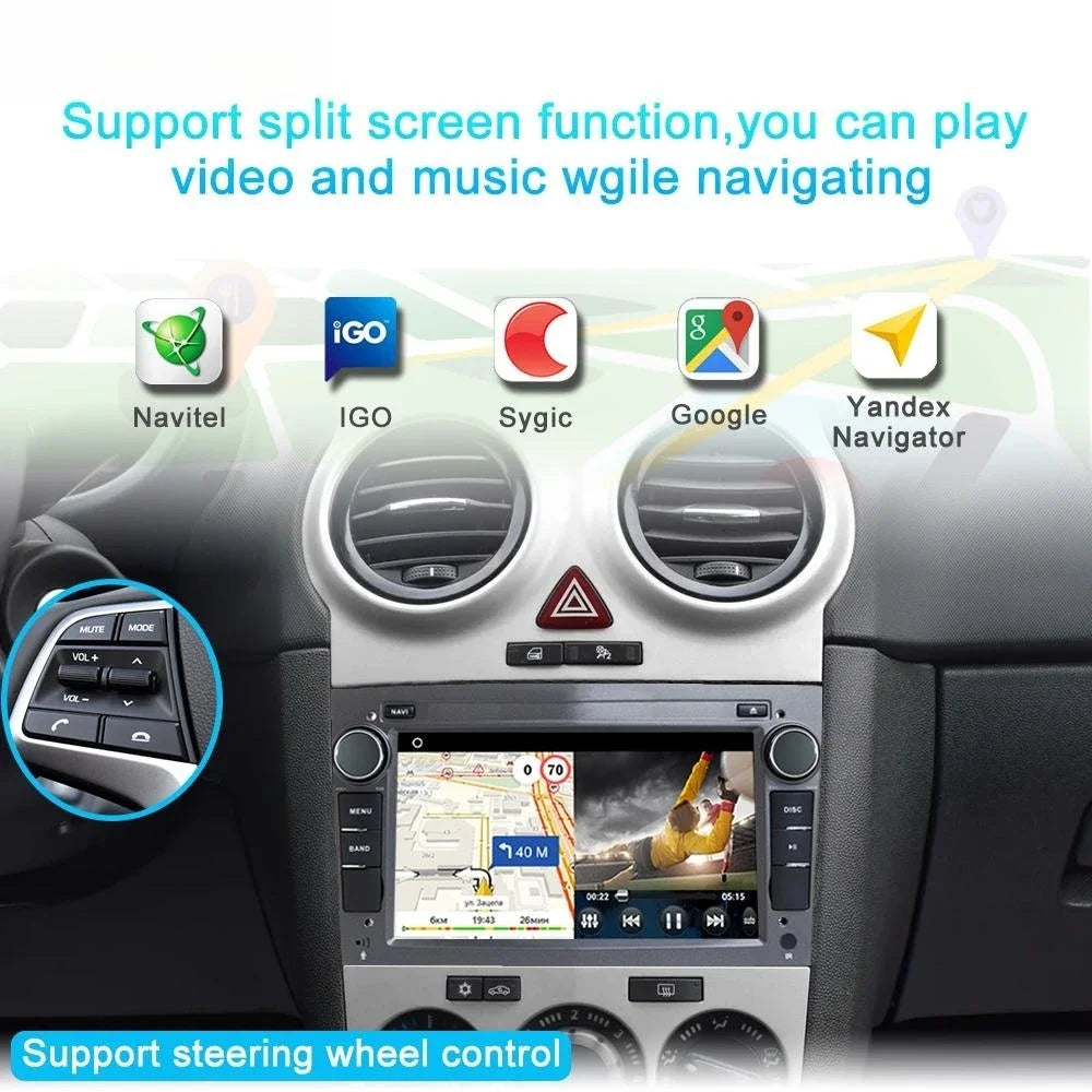 Car Radio For Opel Astra H J Vectra Vauxhall Antara Zafira Corsa C D Vivaro Meriva Veda Multimedia Android Auto 2Din Carplay IPS