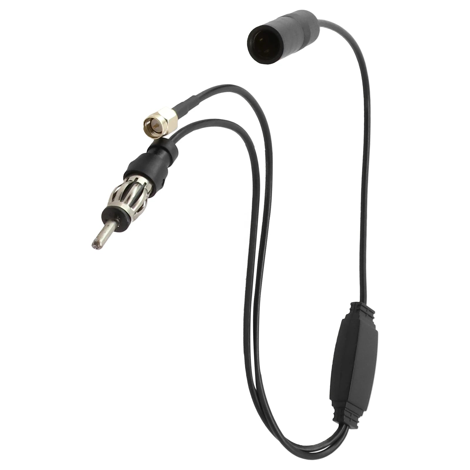 1 X Auto 30cm FM AM DAB Und Radio Aktive Antenne Antenne Splitter Adapter Kabel SMA Konverter Außen Teile Antenne kunststoff Metall