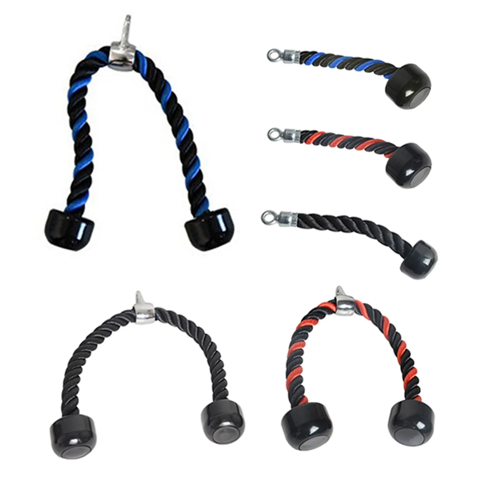 Gym Triceps Ropes Single Double Head Fitness Heavy Duty Pull Down Handles Back Arm Muscle Training Rope Pulley Cable Machine