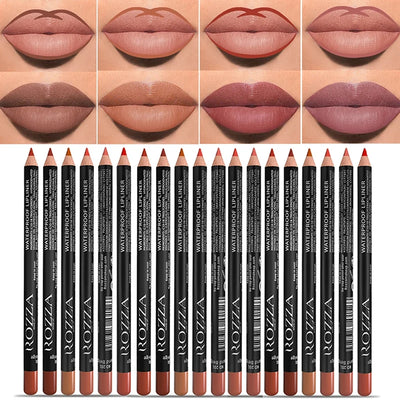 14 Color Nude Matte Lipstick Pencil Long-lasting Waterproof Lip Pencil High Pigmented Lip Liner Lip Makeup Tool - ActiveLifeTech