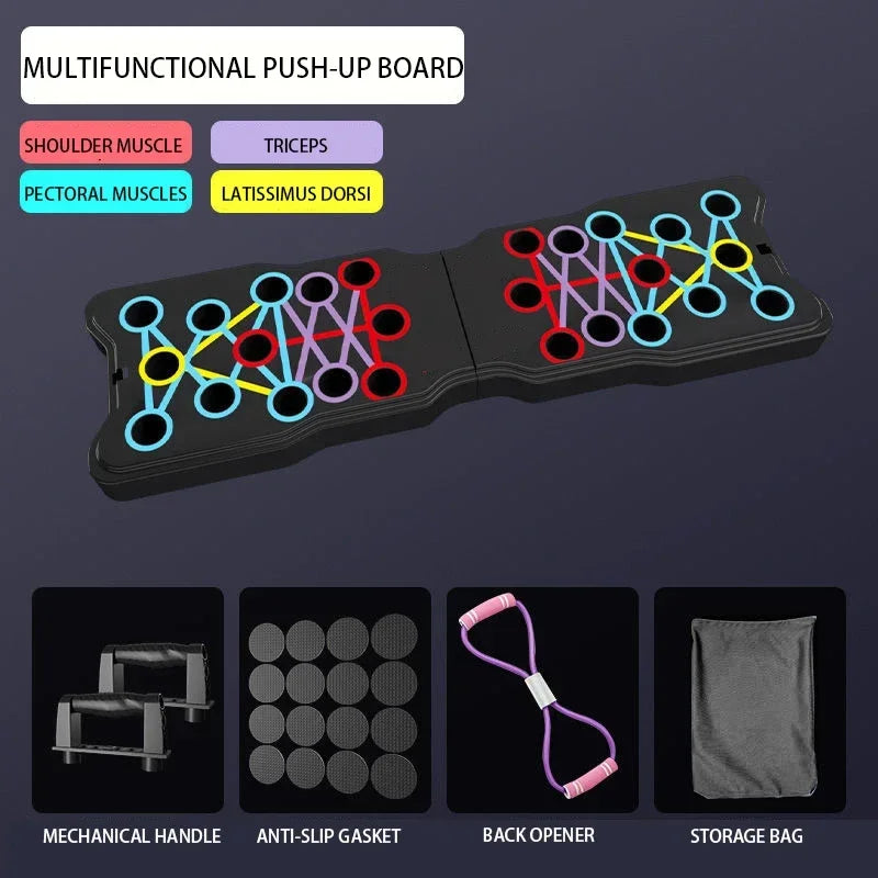 Multi-Function Push Up Board Foldable Push-Up Rack ABS Training Board Push Up Bars Exercise Men Fitness Equipment for Home Gym