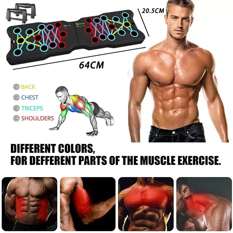 Multi-Function Push Up Board Foldable Push-Up Rack ABS Training Board Push Up Bars Exercise Men Fitness Equipment for Home Gym