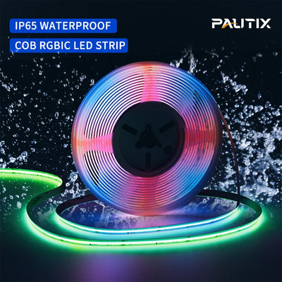 PAUTIX COB RGBIC LED Strip DC 12V/24V 630 Leds/m High Density SPI Addressable Dream Color 5m 10m Pixel Led Tape for Room Decor - ActiveLifeTech