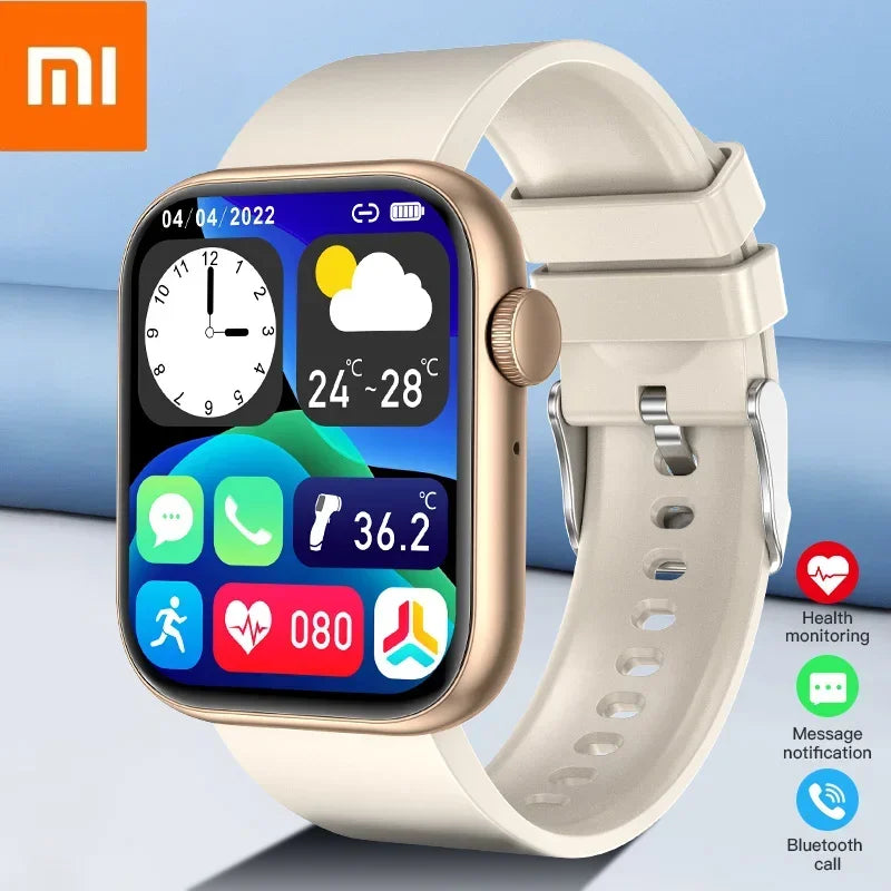 Montre connectée Xiaomi 2024 avec chargement sans fil, appels Bluetooth, montre connectée pour hommes et femmes, bracelet de fitness, cadran personnalisé