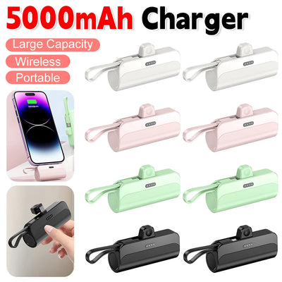 Charger Wireless Capsule 5000mAh Capacity Mobile Phone Power Bank Portable PowerBank Charger Plug External Battery Charger Anker - ActiveLifeTech