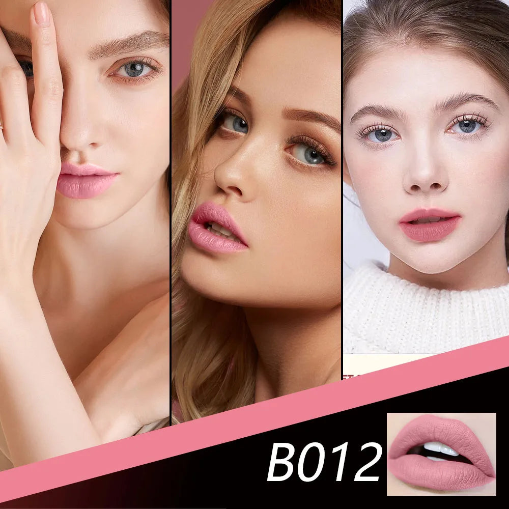 Matte Nude-Lippenstift, samtig, lichtecht, nicht klebend, Nude-Lippenstift, matter Lippenstift, lang anhaltender, wasserfester Lippenstift für Frauen