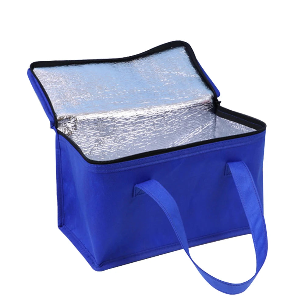 Food Thermal Bag Picnic Bag Cookware Storage Bag with Handle Portable Lunch Bag Beer Delivery Bag for Family Outdoor Activities