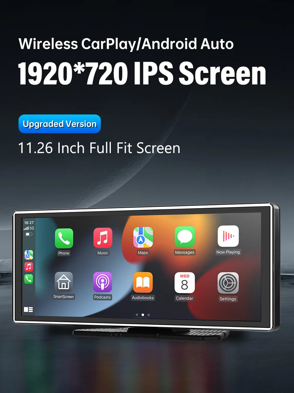 11,26 Zoll 2024 Neues Upgrade JIUYIN Universal-Autoradio Multimedia-Navigation Drahtloses CarPlay Apple Android Auto Mirror Music MP5