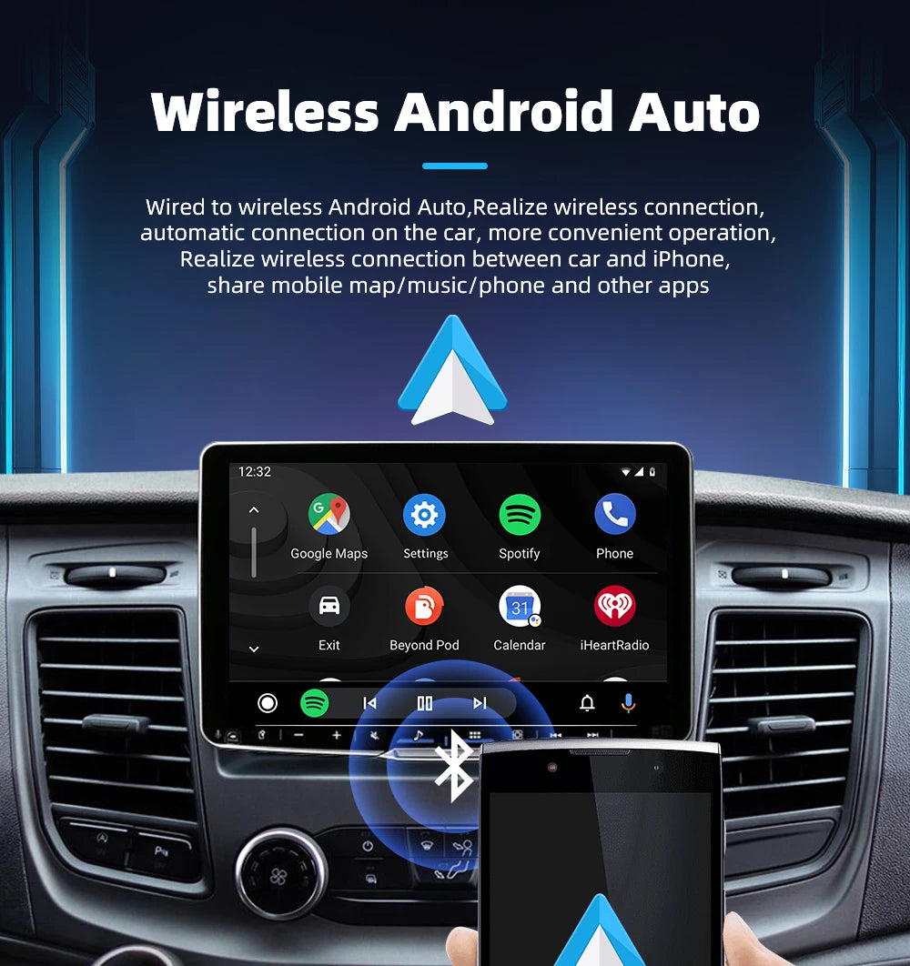 CarAIBOX 2in1 Wireless CarPlay Dongle und Wireless Android Auto Box für Autoradio mit kabelgebundenem CarPlay