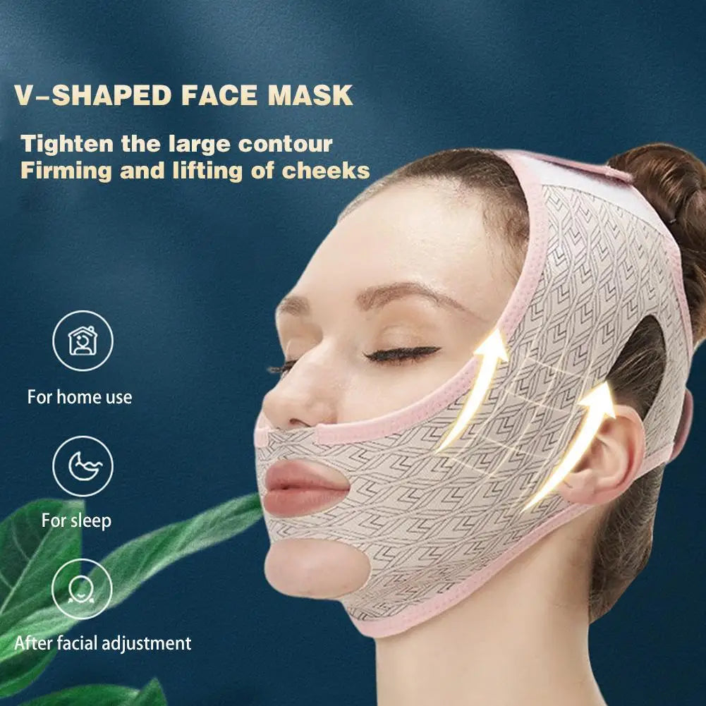 Kinn-Wangen-Schlankheitsbandage, V-Shaper, Schönheits-Facelifting, Sculpting, Schlafmaske, wiederverwendbarer Gesichts-V-Linien-Shaping-Werkzeuggürtel