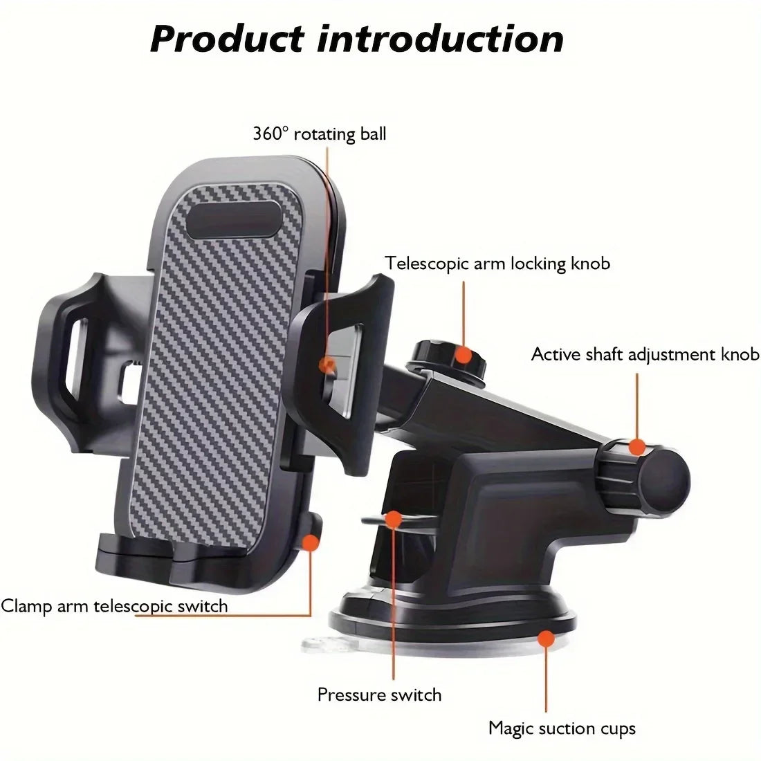 Car Phone Holder Mount Stand Sucker Suction Cup Air Vent Smartphone Mobile Cell Support in Car Bracket for iPhone Samsung Xiaomi