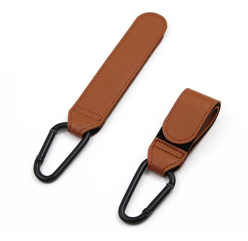 1/2pcs PU Leather Baby Bag Stroller Hook Pram Rotate 360 Degree Rotatable Cart Organizer Pram Hook Stroller Accessories