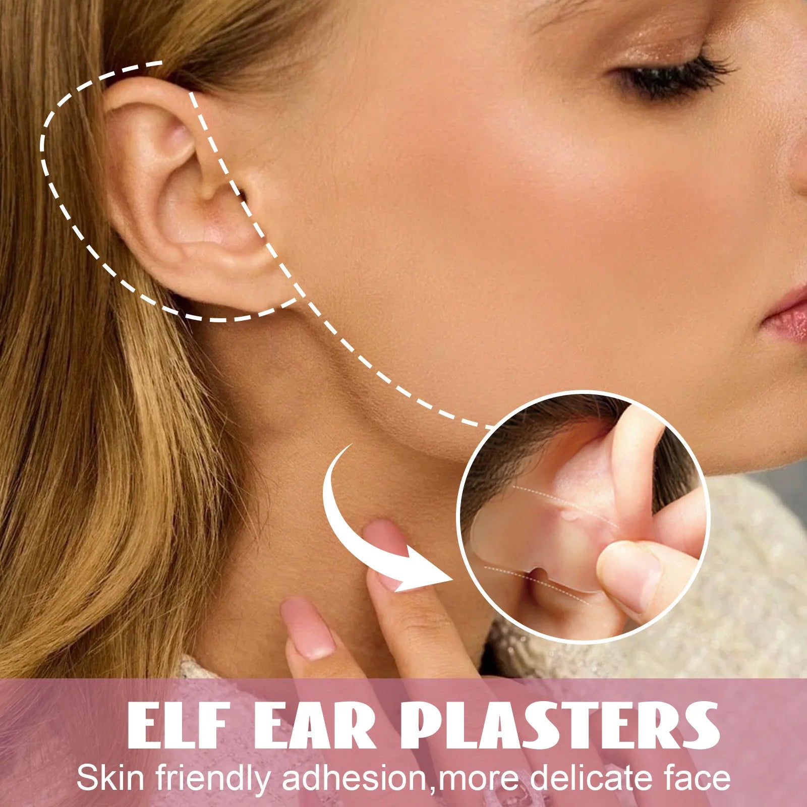 EELHOE Elf Ear Plasters Aesthetic Ear Corrector Self Adhesive Invisible Tape Transparent Elf Ear Stickers Beauty Care Products