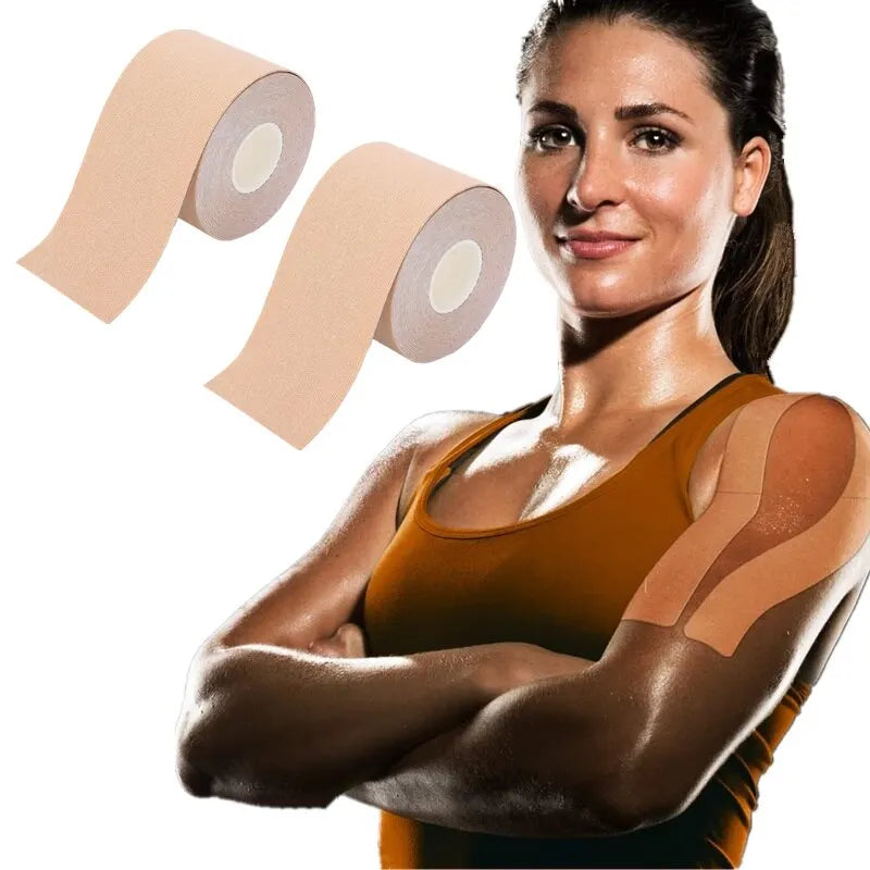 2 Stücke Kinesiologie Tape Erste Hilfe Verband Gym Fitness Sport Elastischer Klebstoff Strain Injury Tapes Knie Muscle Pain Relief Aufkleber