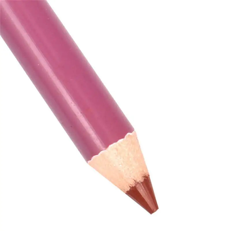 1PC Professioneller Holz-Lippenkonturstift, wasserdicht, für Damen, charmanter Lippenkonturstift, weicher Make-up-Stift, langlebiges Kosmetik-Werkzeug für Damen, 28 Farben