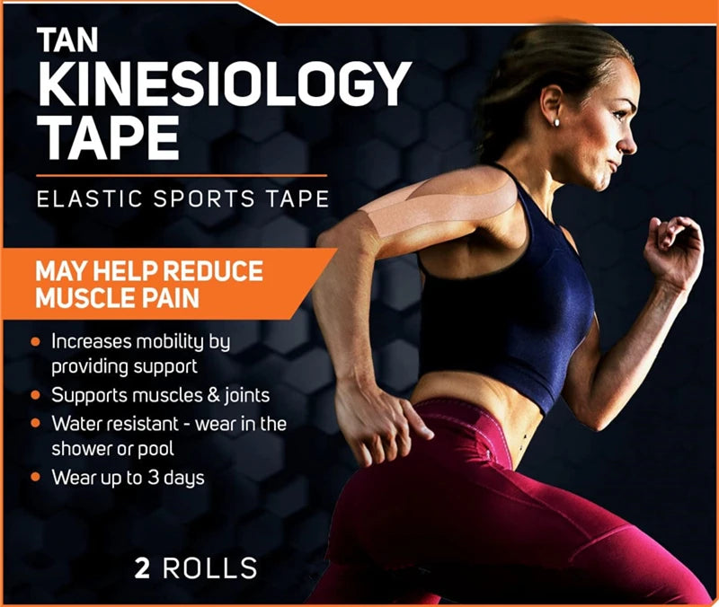 2 Stücke Kinesiologie Tape Erste Hilfe Verband Gym Fitness Sport Elastischer Klebstoff Strain Injury Tapes Knie Muscle Pain Relief Aufkleber