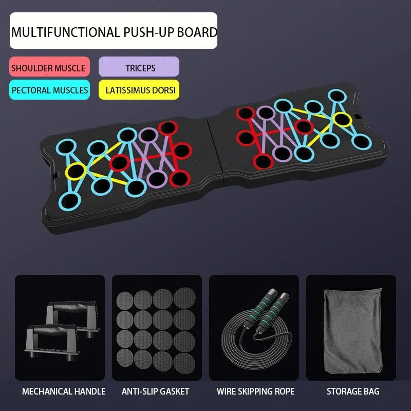 Multi-Function Push Up Board Foldable Push-Up Rack ABS Training Board Push Up Bars Exercise Men Fitness Equipment for Home Gym