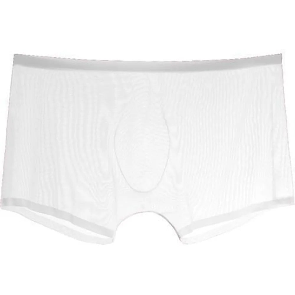 Herrenunterwäsche Transparente Boxershorts Ausbuchtung Eisseide Durchsichtige Unterhose Sexy Slips Niedrige Taille Höschen Dessous Intimates