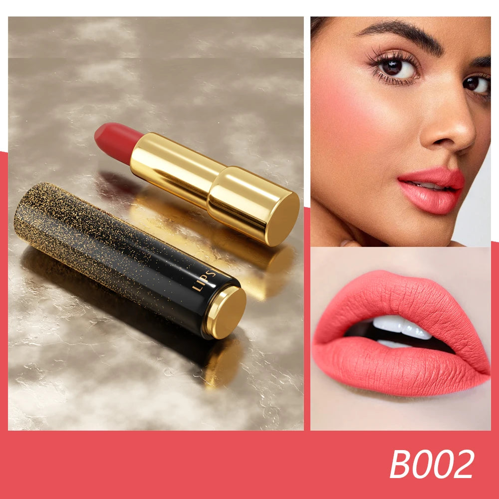 Matte Nude-Lippenstift, samtig, lichtecht, nicht klebend, Nude-Lippenstift, matter Lippenstift, lang anhaltender, wasserfester Lippenstift für Frauen