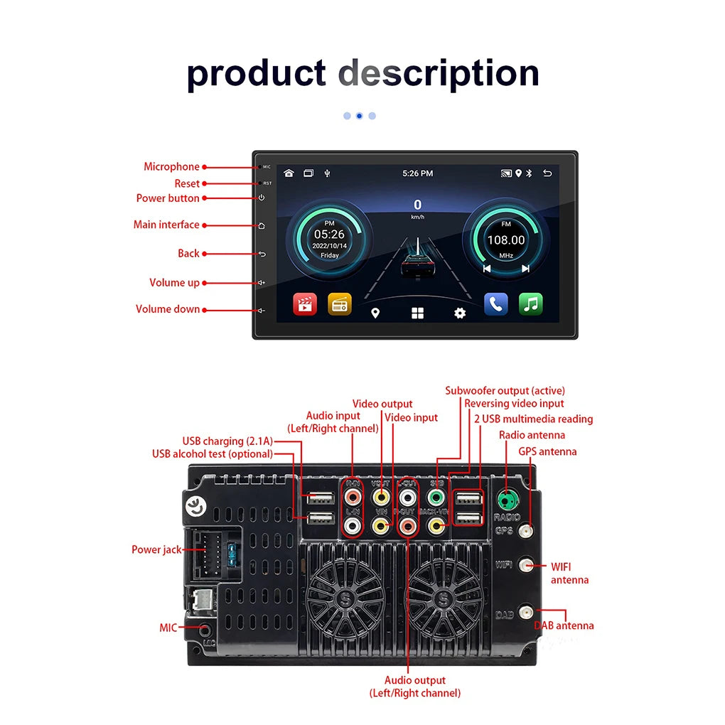 High-End Car Radio With Android System Wireless And Navigation Supports DAB DAB Box