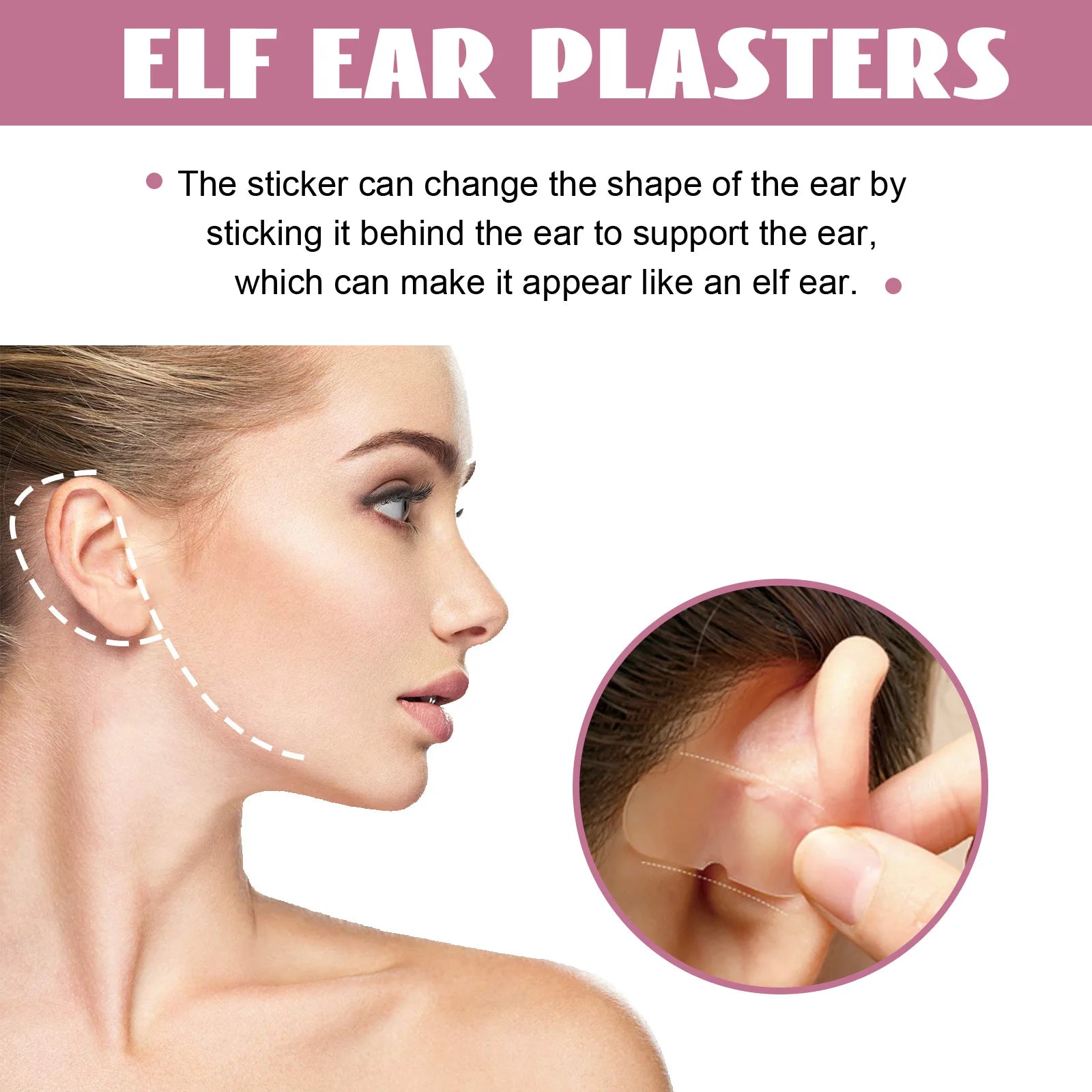 EELHOE Elf Ear Plasters Aesthetic Ear Corrector Self Adhesive Invisible Tape Transparent Elf Ear Stickers Beauty Care Products