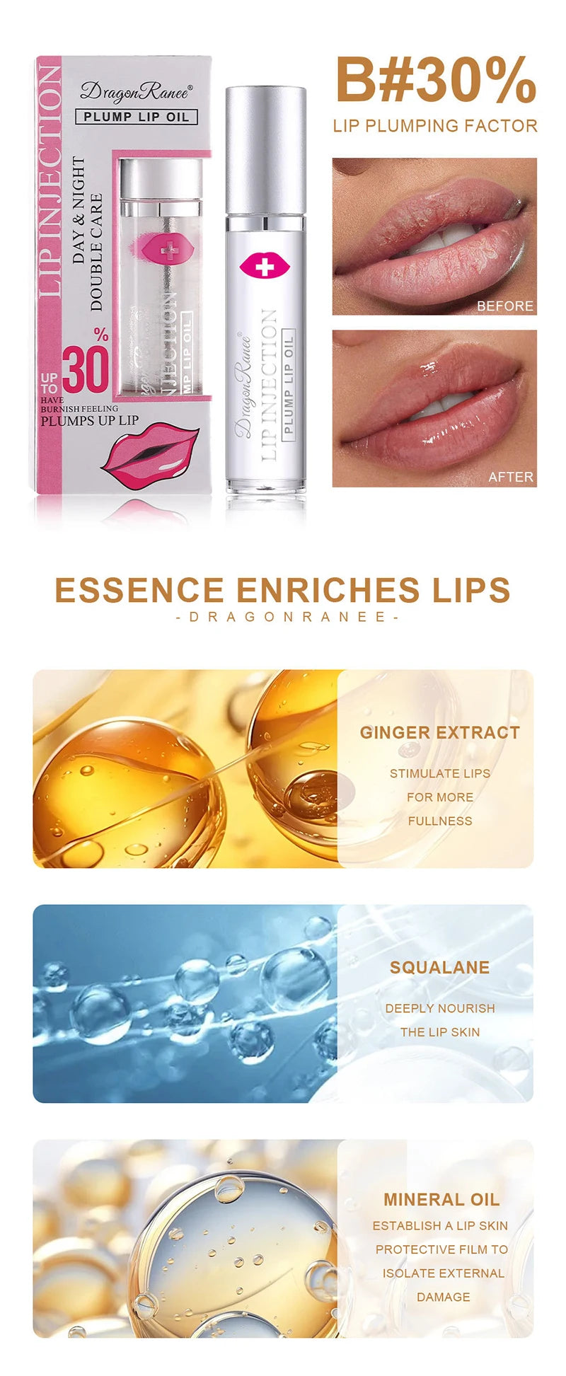 Honig-Lippenverstärker, reduziert feine Linien, feuchtigkeitsspendender Lippenstift, entfernt dunkle Haut, zarte Lippenpflege, Essenz, Lippenpflege-Kosmetik