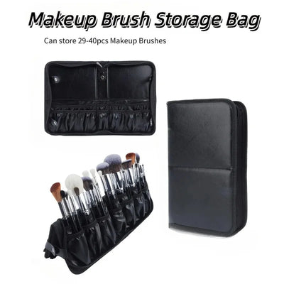 Foldable Makeup Brush Bag 14/23/29 Holes Make Up Brushes Tools Organizer Professional Cosmetic Storage Bag Waterproof - ActiveLifeTech