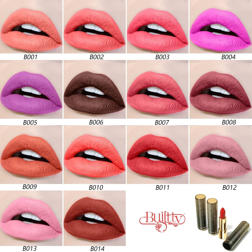 Matte Nude-Lippenstift, samtig, lichtecht, nicht klebend, Nude-Lippenstift, matter Lippenstift, lang anhaltender, wasserfester Lippenstift für Frauen