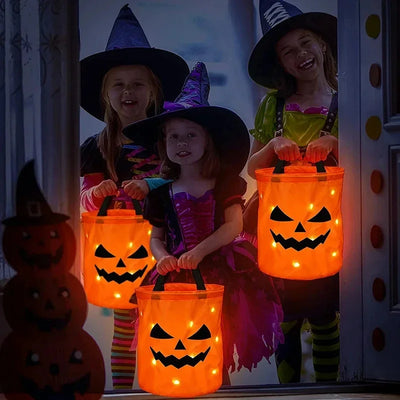 Halloween LED Light Pumpkin Bucket Bag - ActiveLifeTech