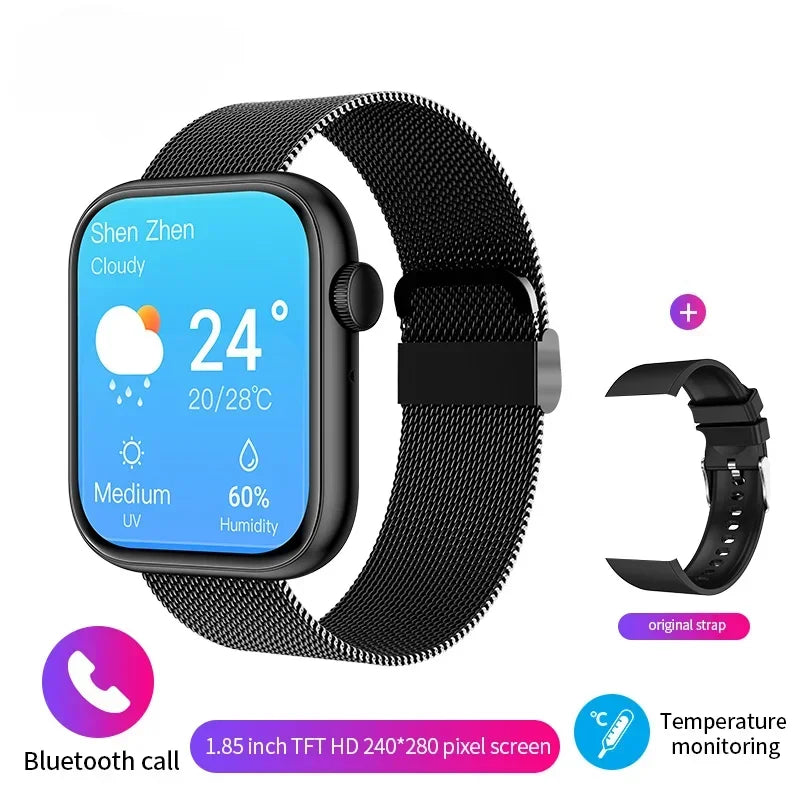 Montre connectée Xiaomi 2024 avec chargement sans fil, appels Bluetooth, montre connectée pour hommes et femmes, bracelet de fitness, cadran personnalisé