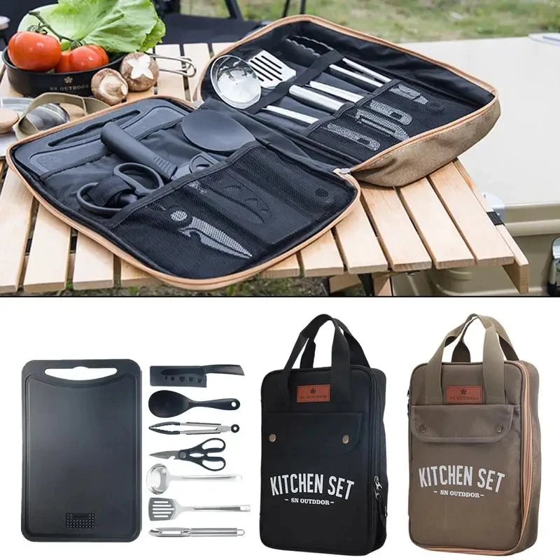 8pcs Camping Kitchen Cookware Set