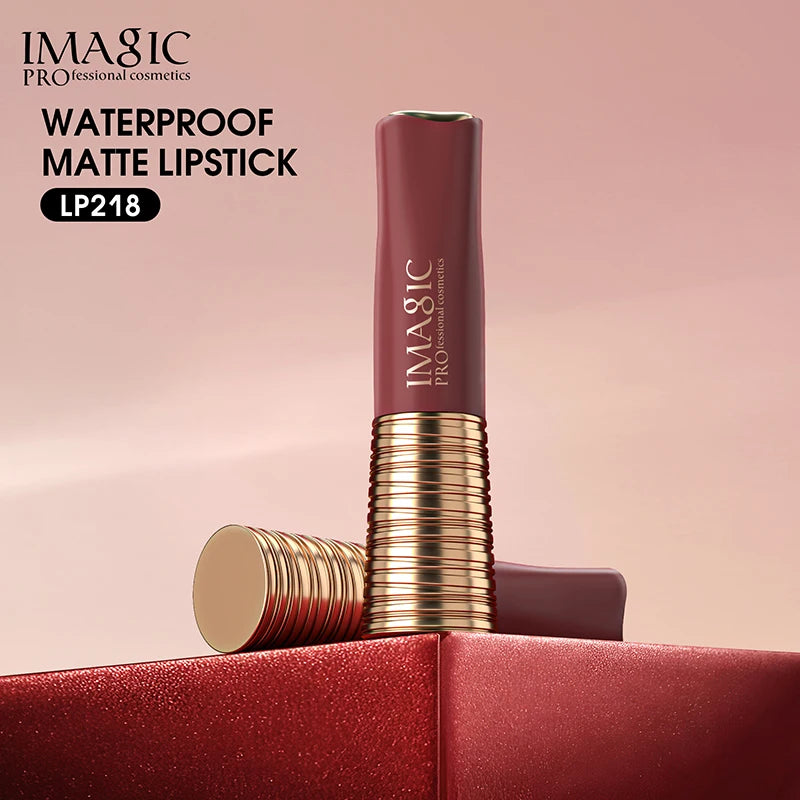 IMAGIC Matte Lipstick Langanhaltender No-Stick-Lippenstift Wasserfester Lippenstift Wischfreies, klassisches, hochpigmentiertes Lippentönungs-Makeup