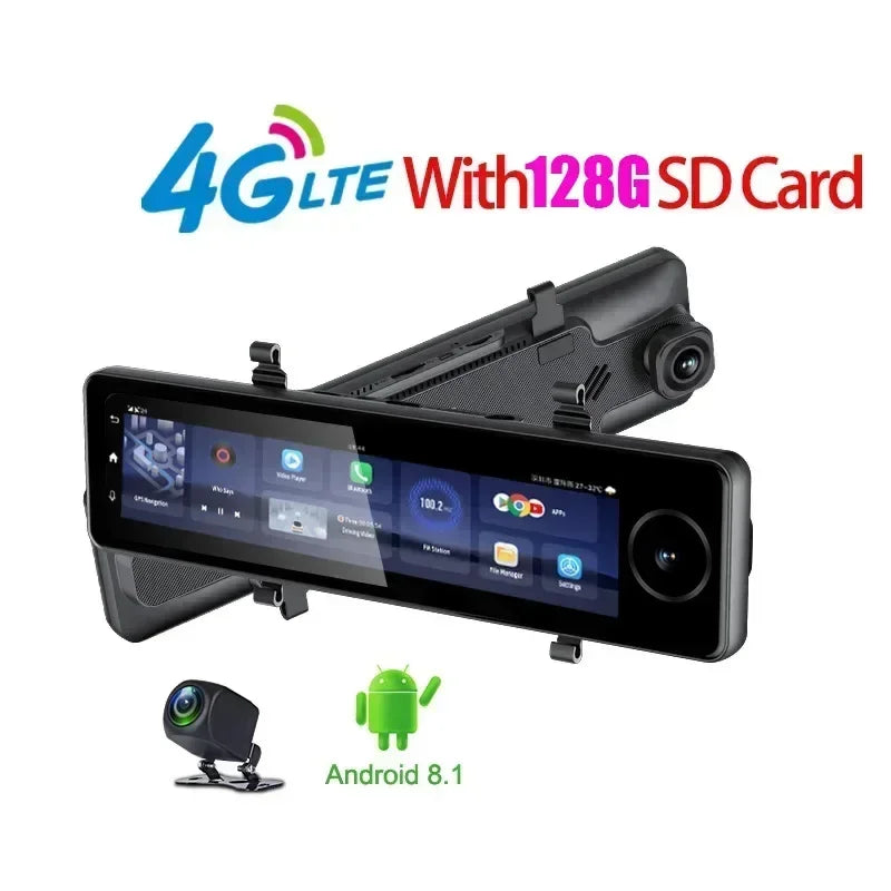 4G Video Recorder 3-CH Auto DVR ADAS Android 8.1 Rückspiegel 1080P Spezielle Halterung Auto 11 